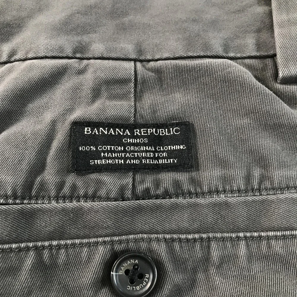 Banana Republic Pants Mens 36x32 Gray Fulton Chino Casual Straight Leg